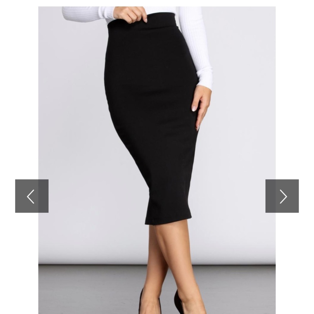 Windsor Black Pencil Skirt